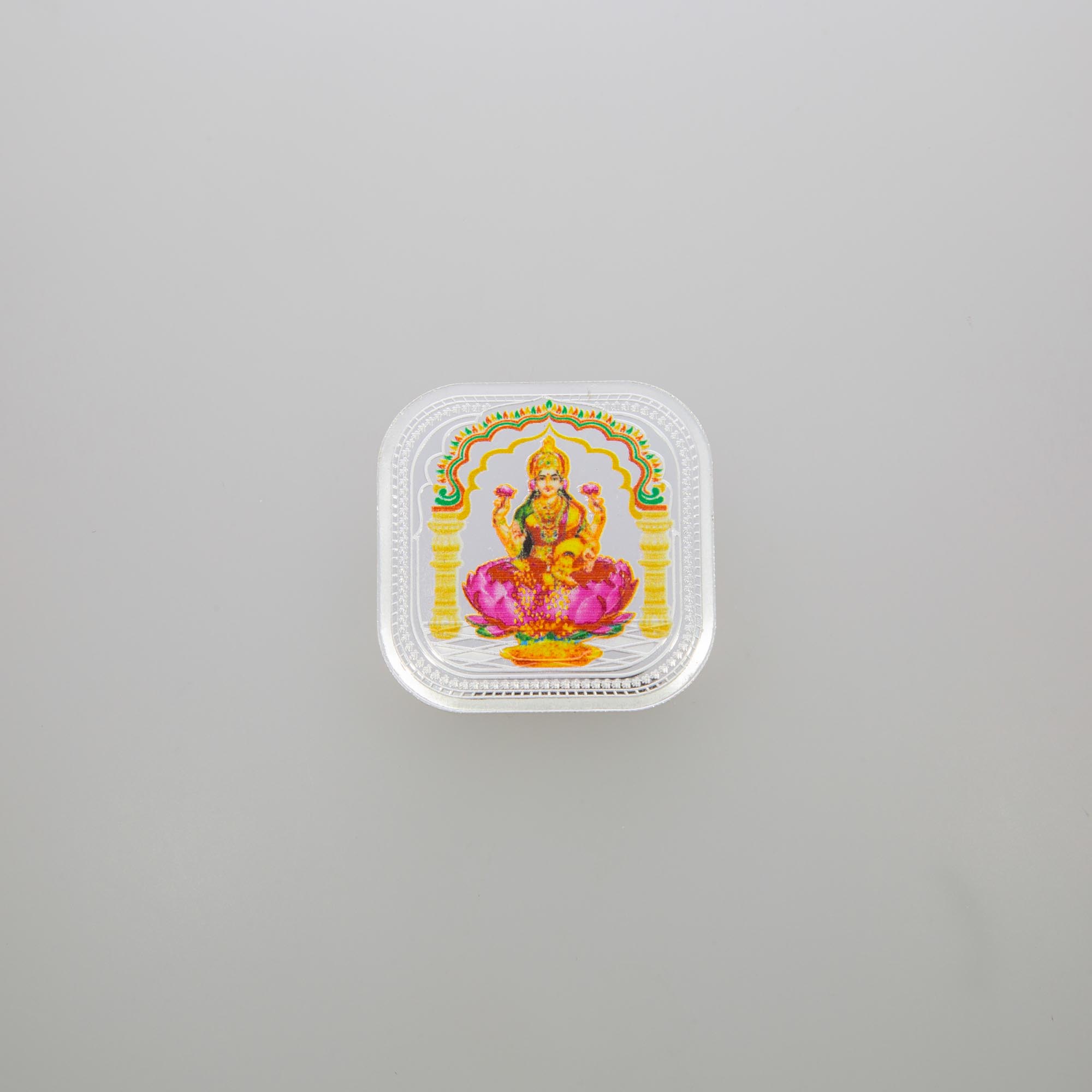 Silver Colorful Lakshmi Coin