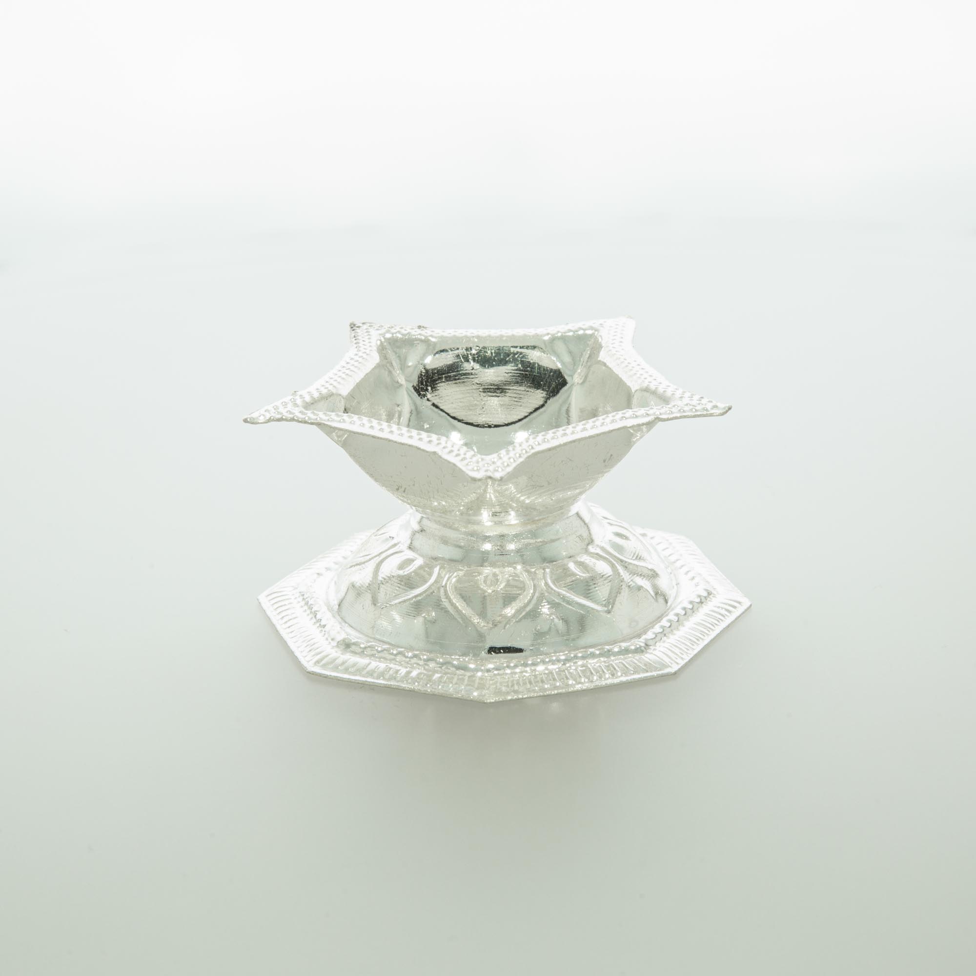 Silver Small Deepak Design