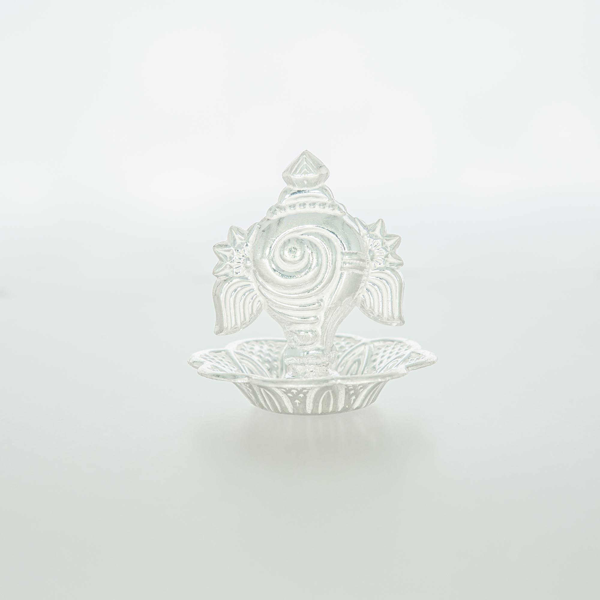 Silver Shell Shape Agarbatti Stand