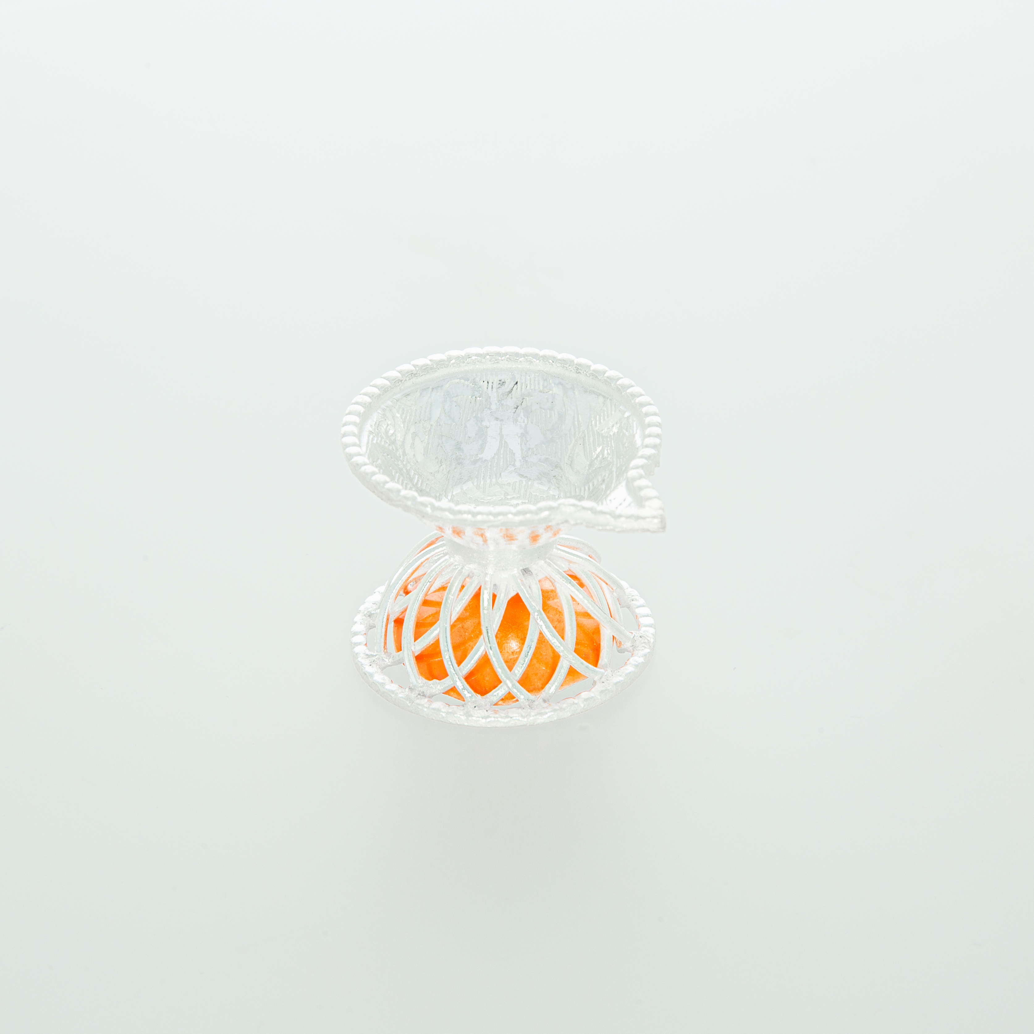 Delightful Orange Color Standing Diya