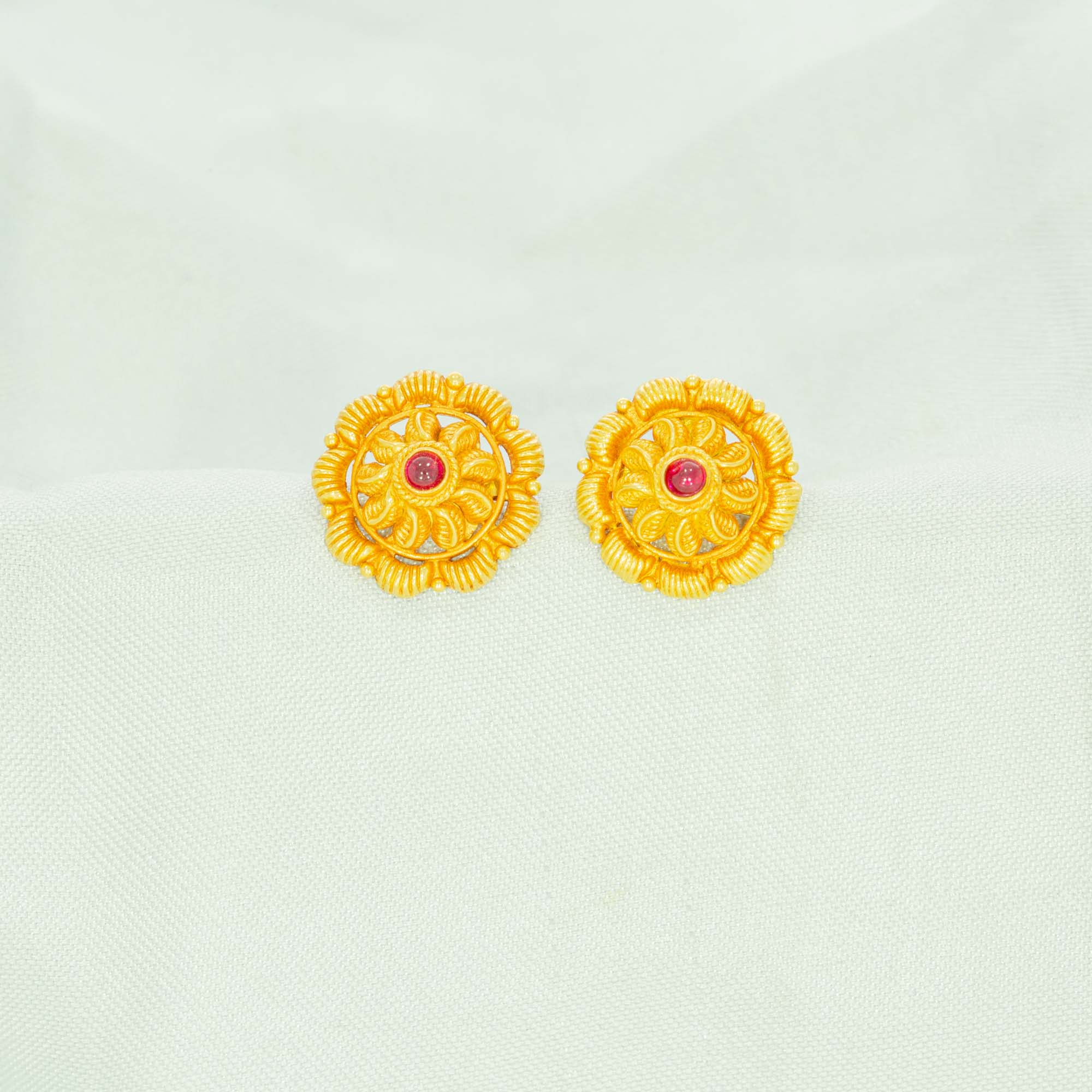 The Floret Gold Stud Earrings