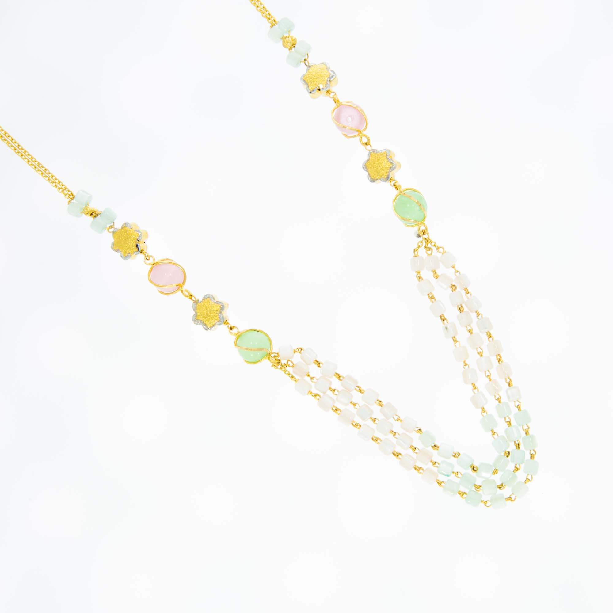 Splendid Enamel Pattern 22kt Gold Chain