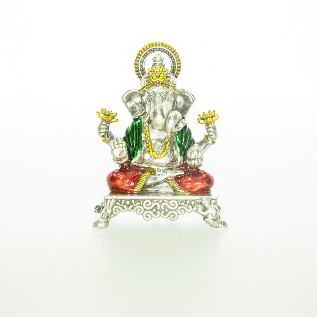 Divine Silver Ganpati idol