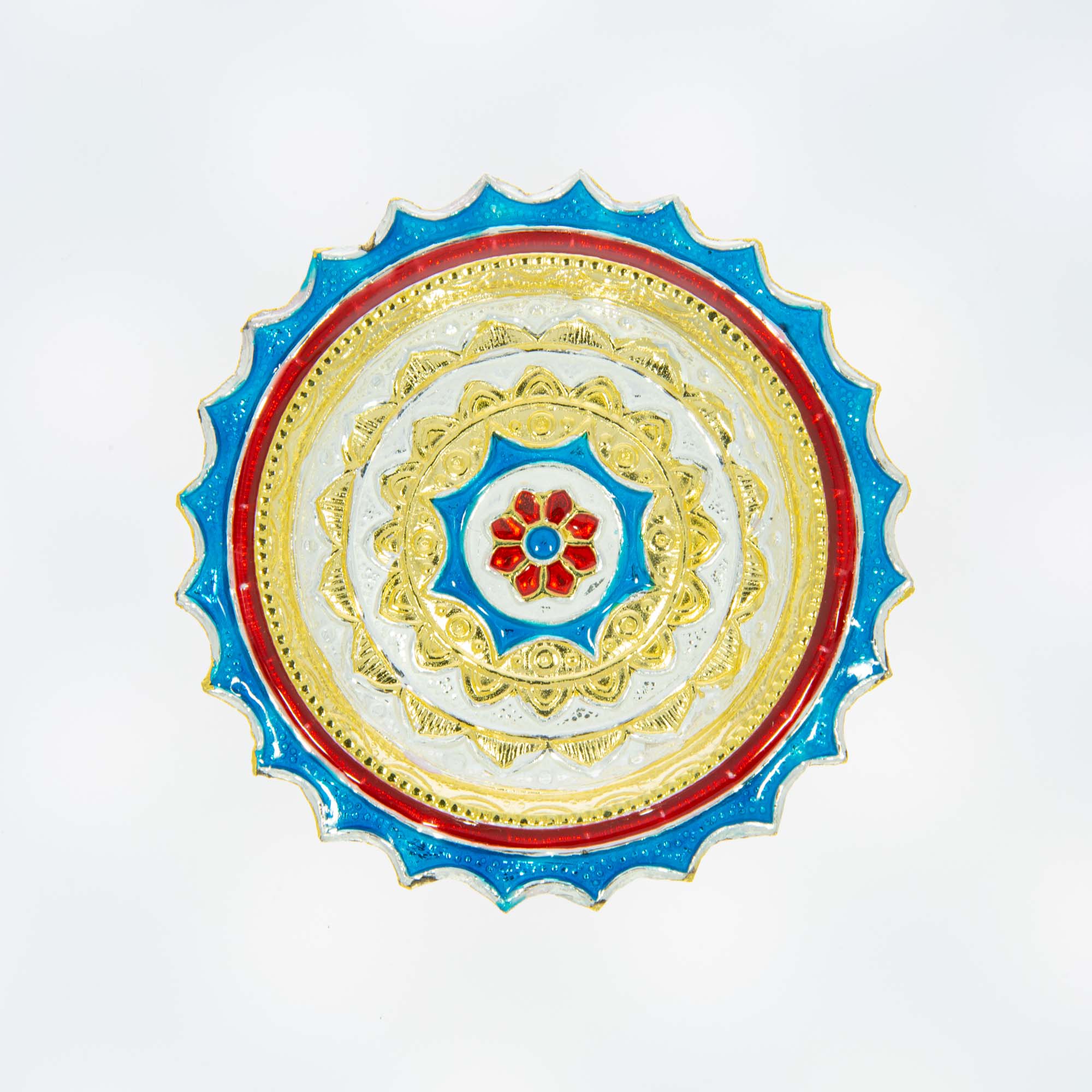Scintillating Silver Pooja Plate