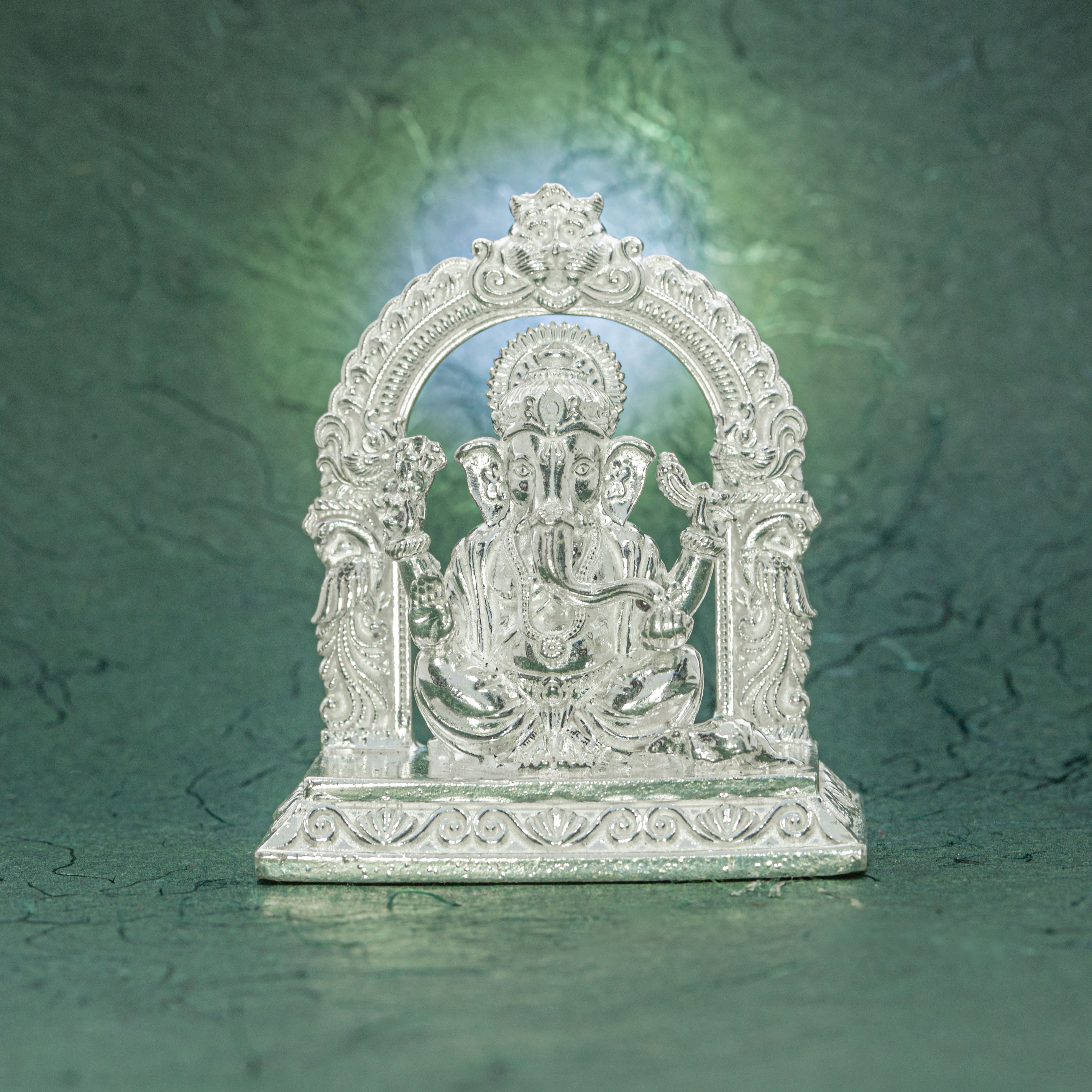Ganpati Bappa Silver Murti