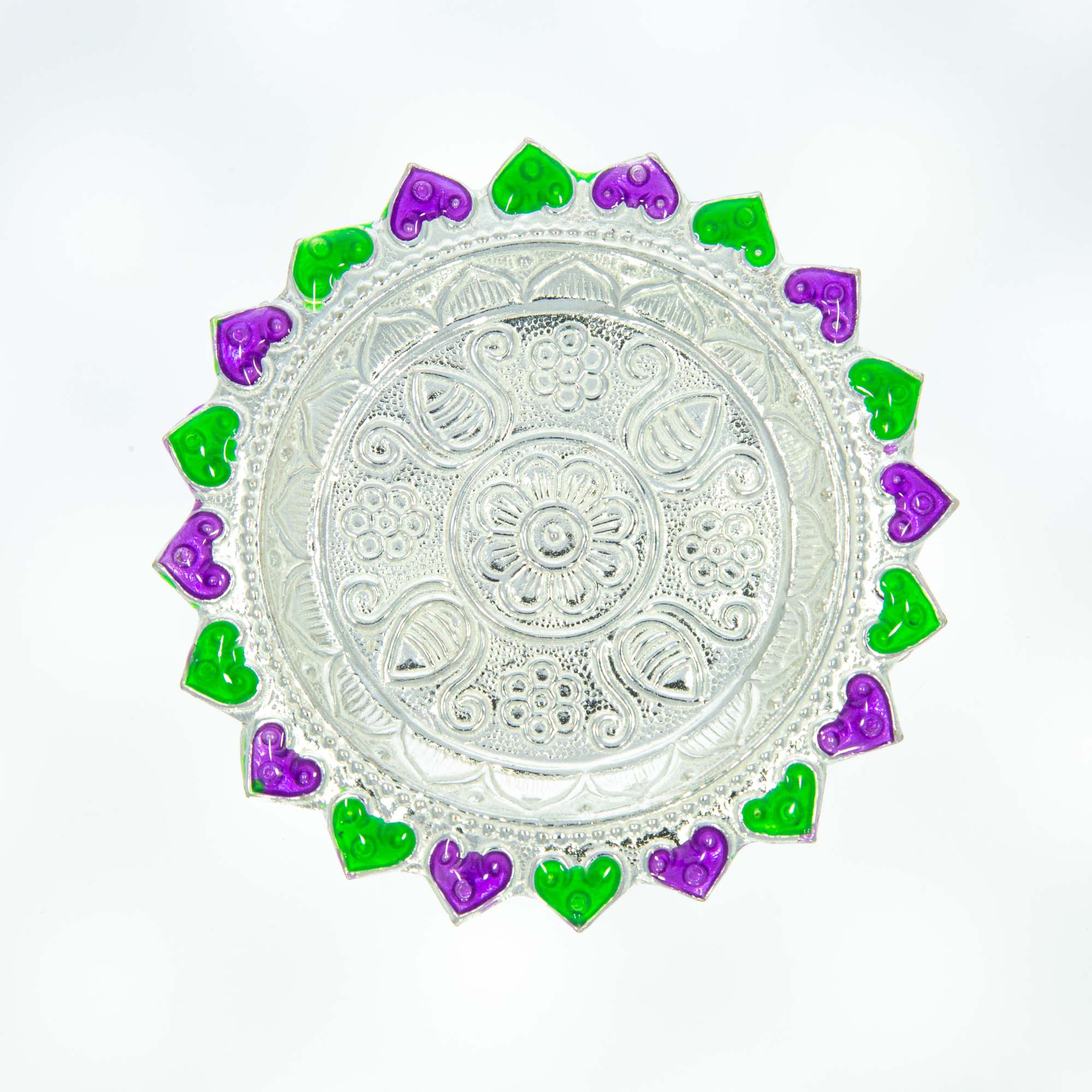 Small Designer Silver Plate