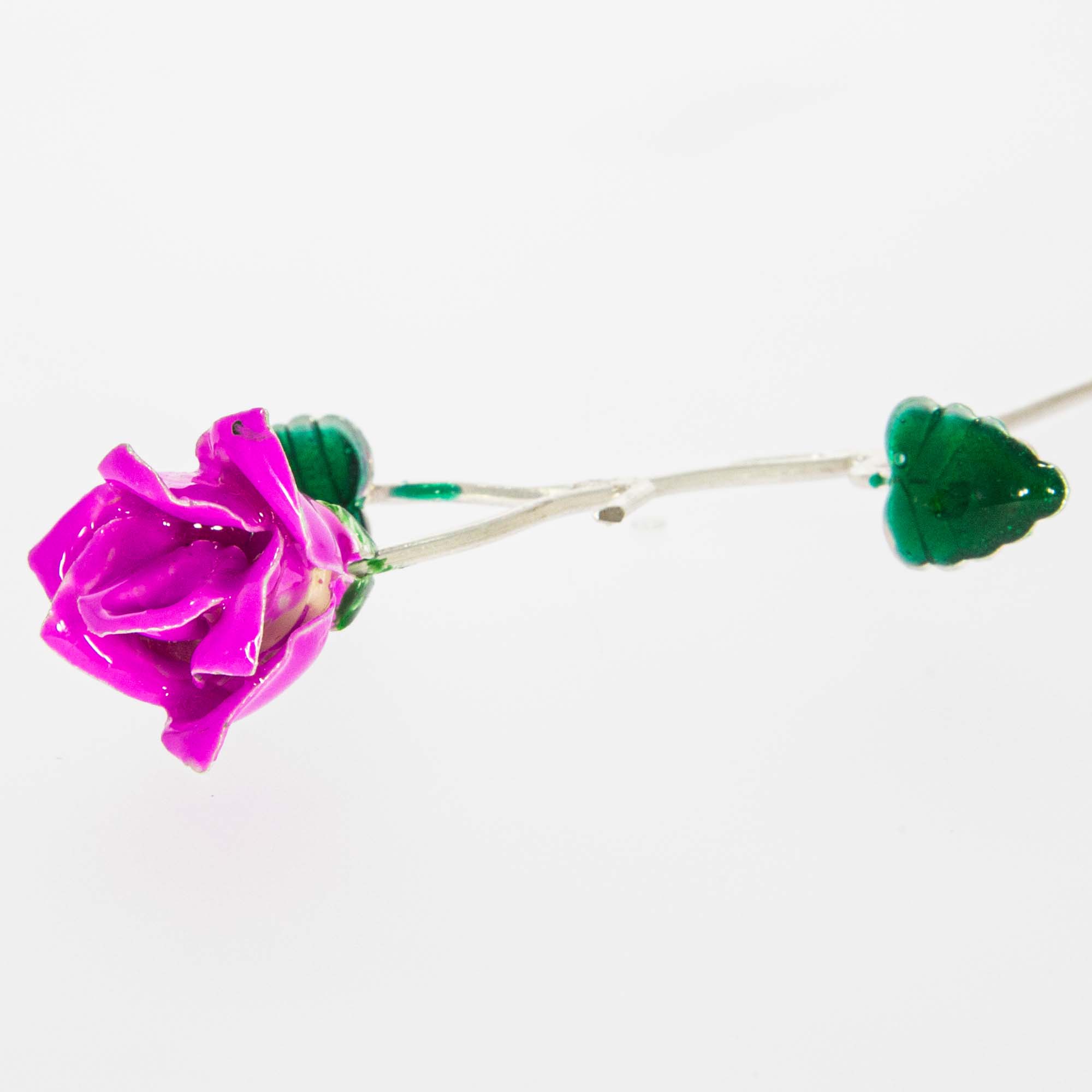 Delicate Silver Pink Rose Flower
