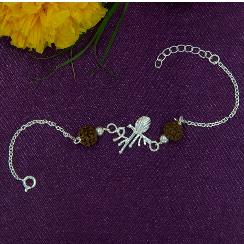 Shree Silver Rakhi Bracelet