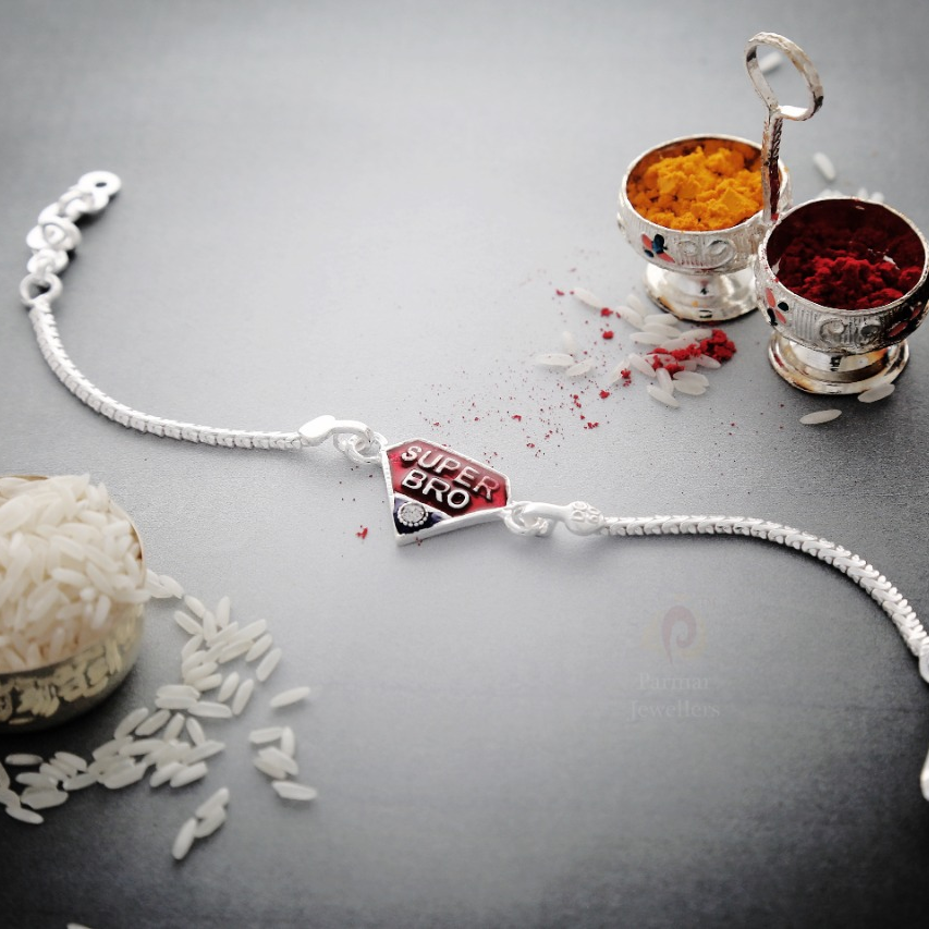 Super Bro Silver Rakhi