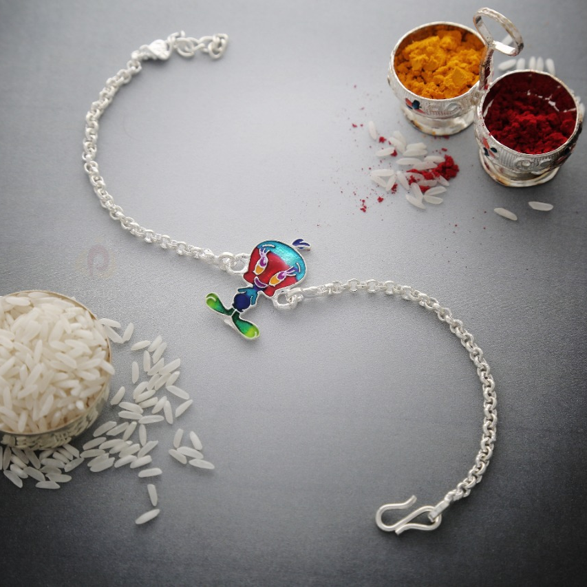 Silver Tweety Cartoon Rakhi