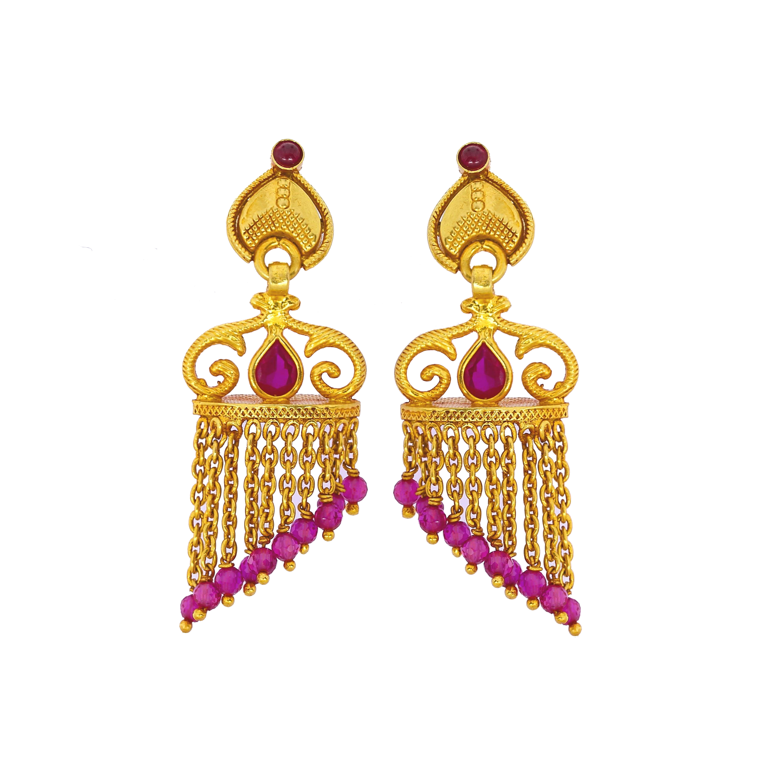 Stylish 22carat gold jhumka earrings