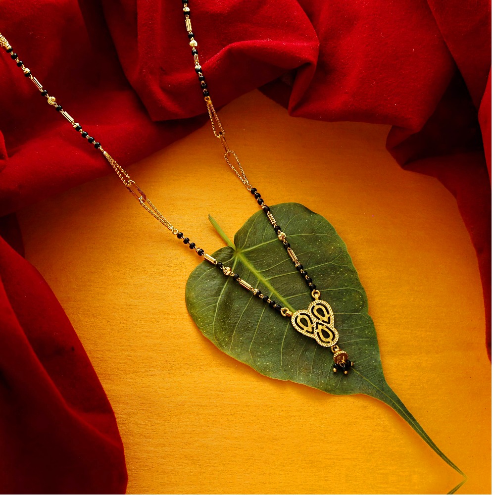 Fascinating designer yellow gold 22k mangalsutra