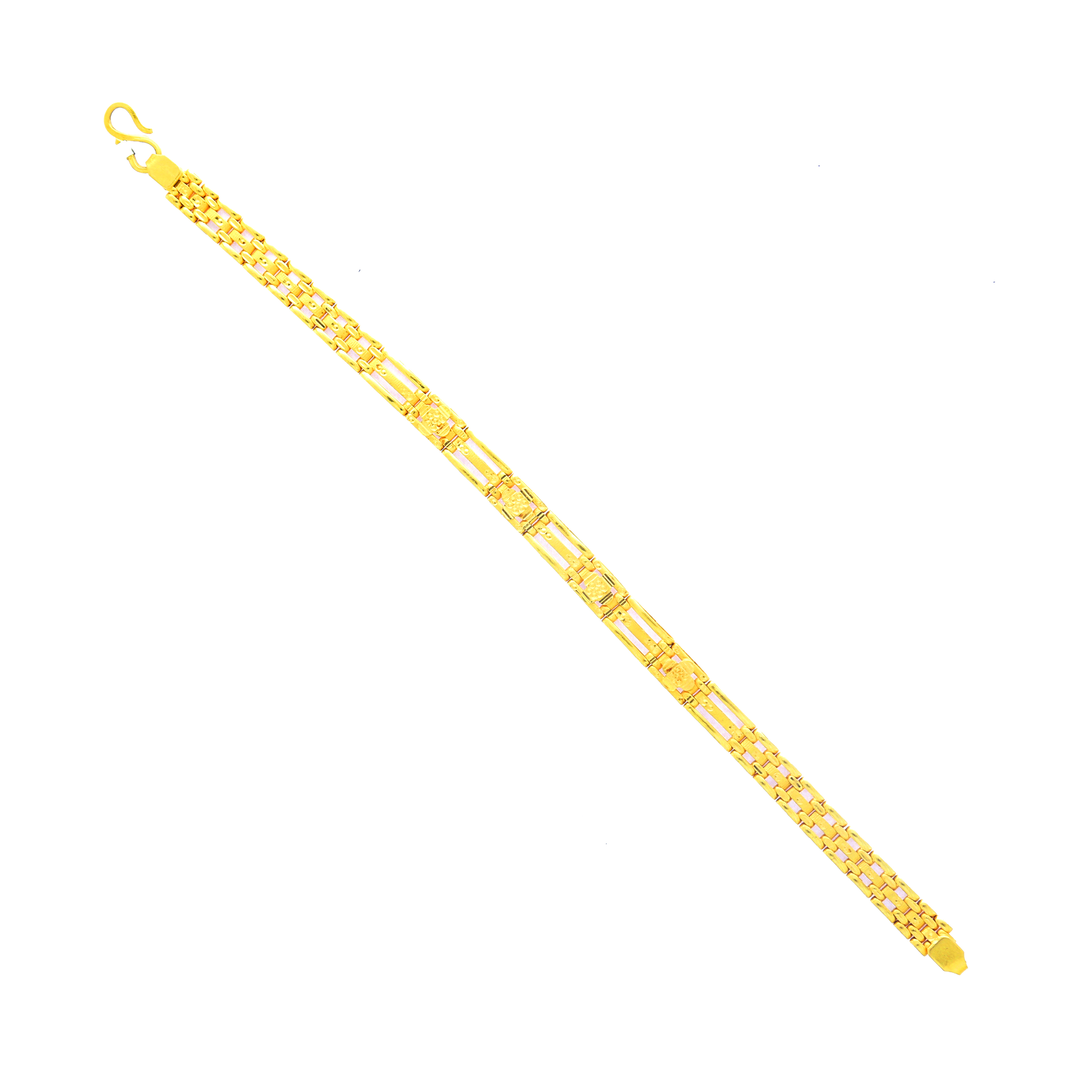 Embellished bracelet for gents in 22carat