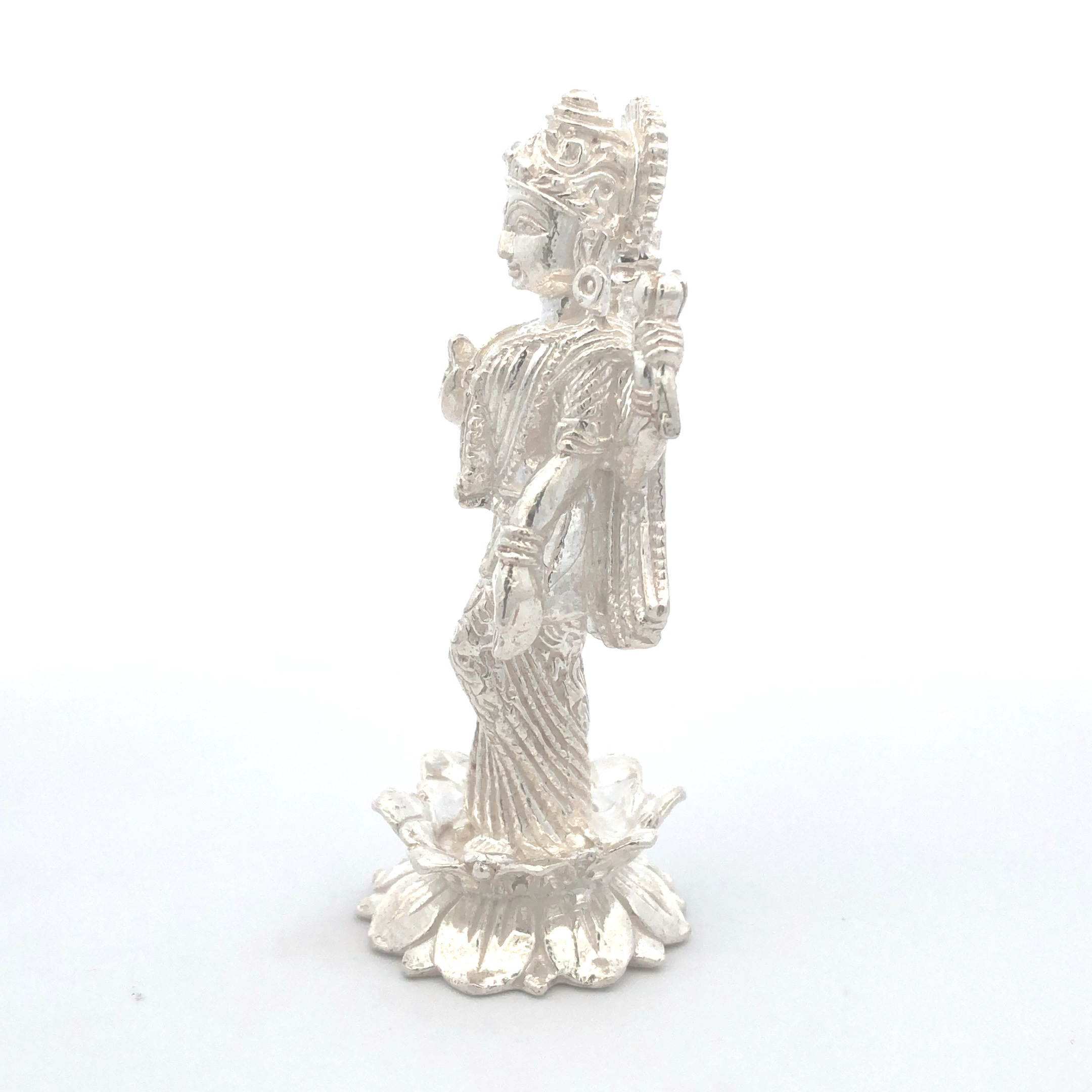 Special Standing Silver Laxmi Devi Idol
