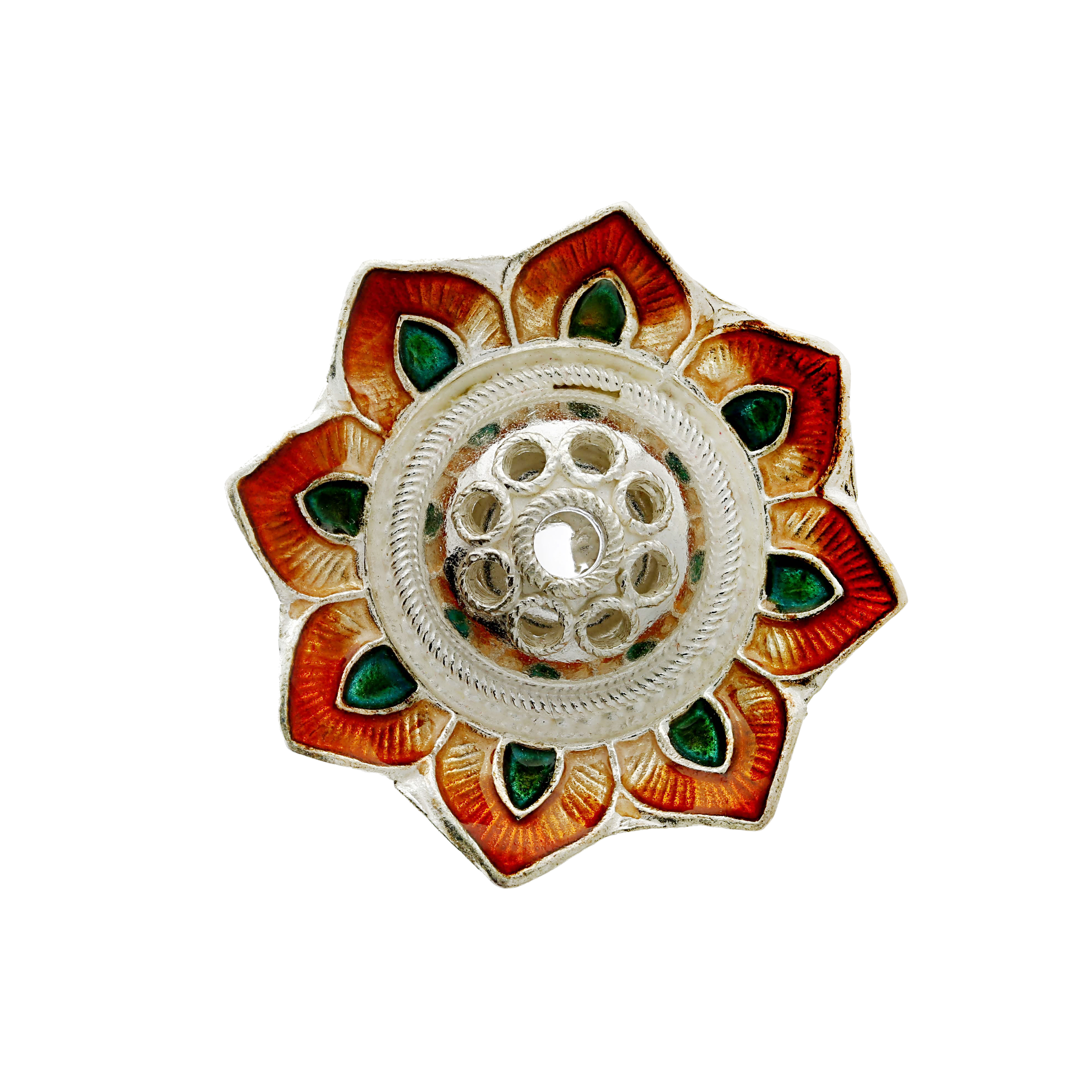 Designer Silver Agarbatti Stand For Pooja