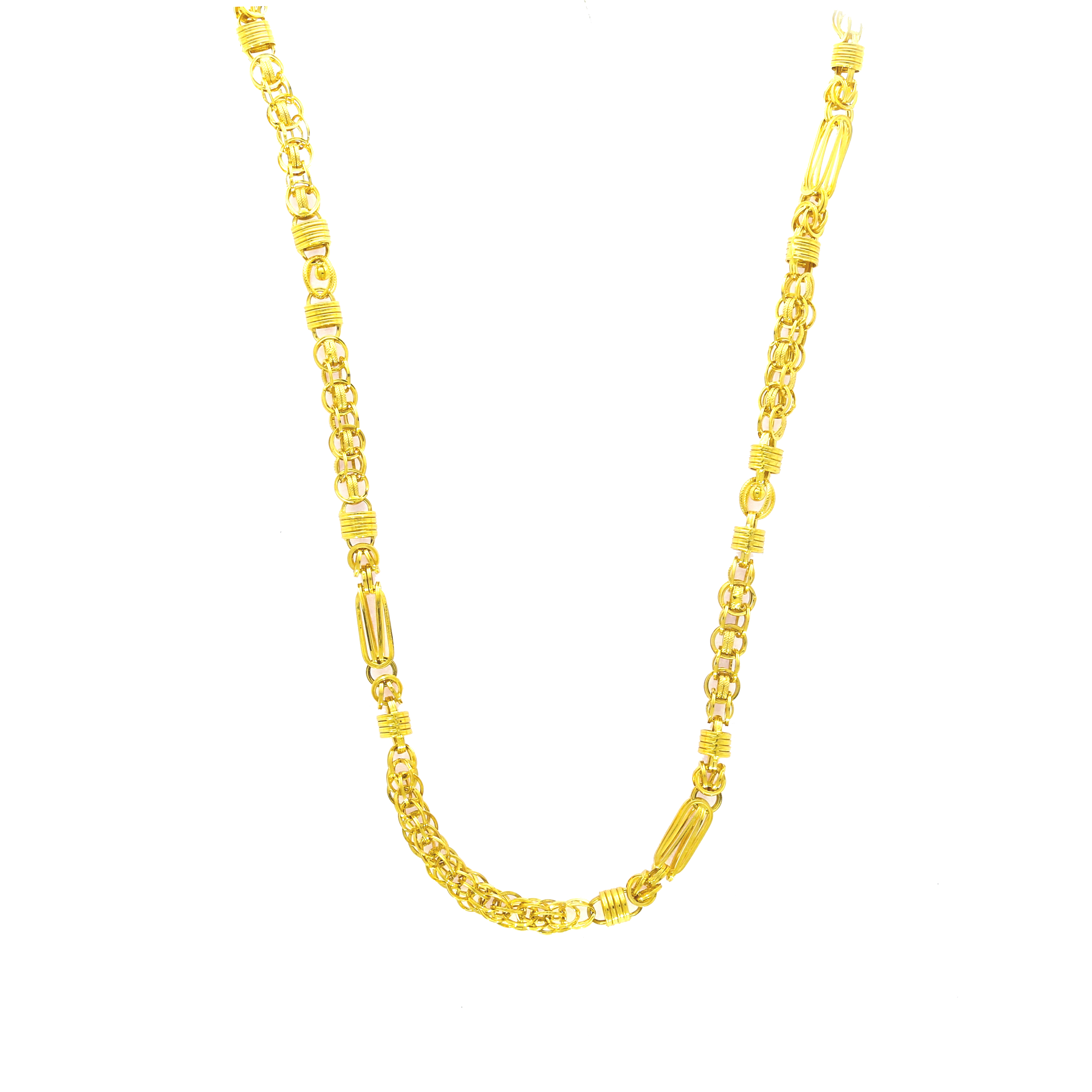 Enthralling 22k Hollow Gold Chain For Men