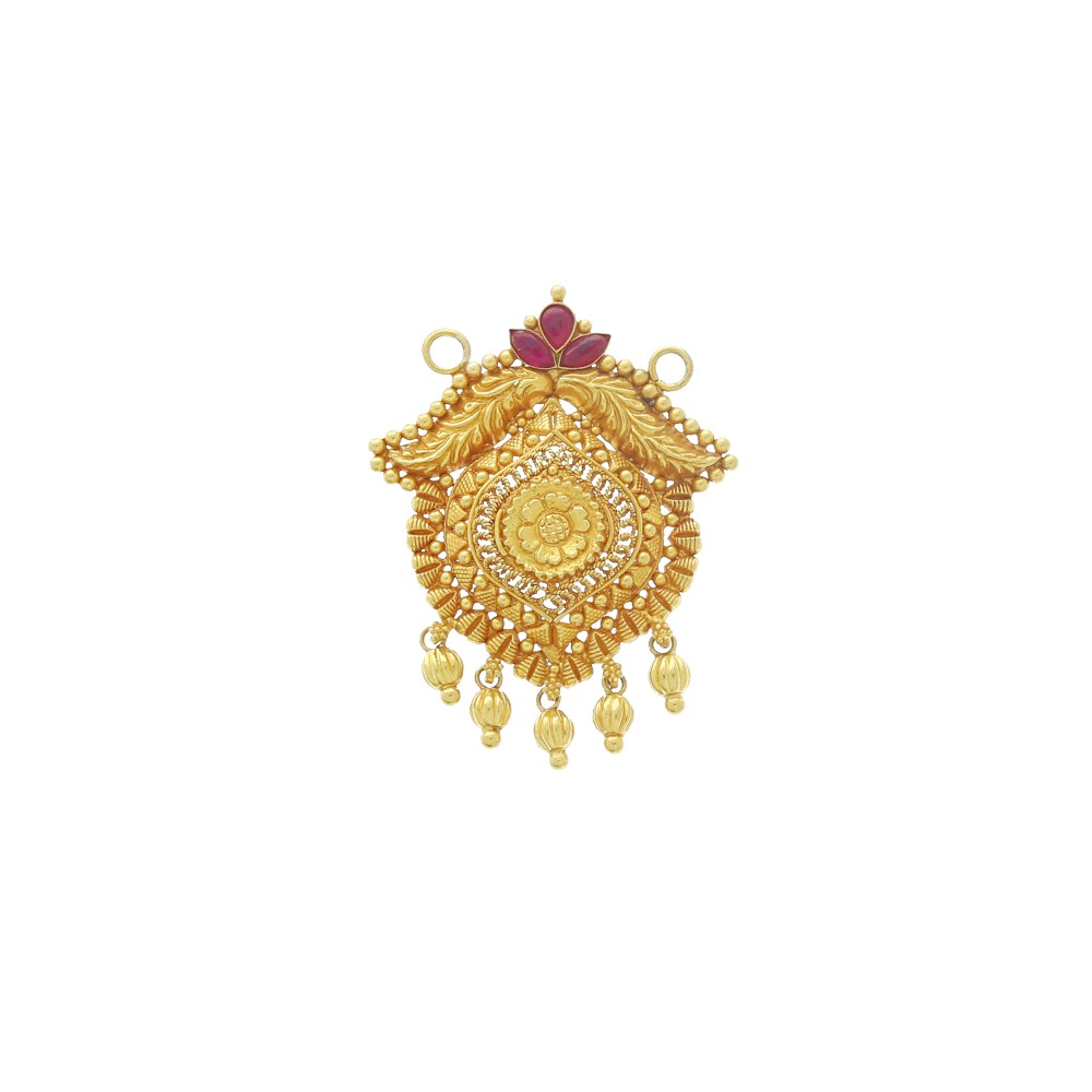 22carat Temple Style Gold Lavish Pendant