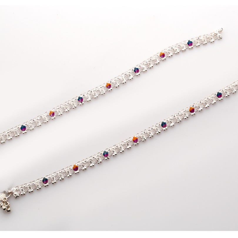 Captivating Silver Anklets