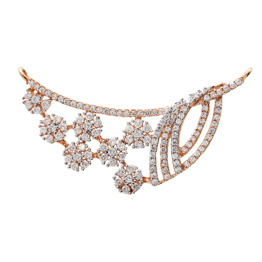 Captivating rose gold mangalsutra pendant