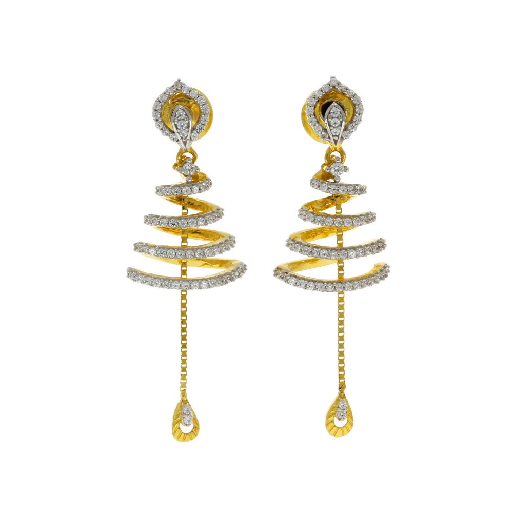 Bedazzling gold earrings