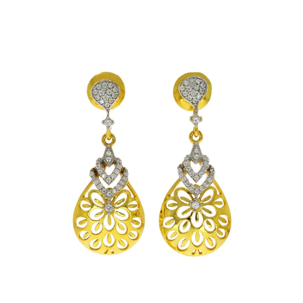 18k gold drop earrings