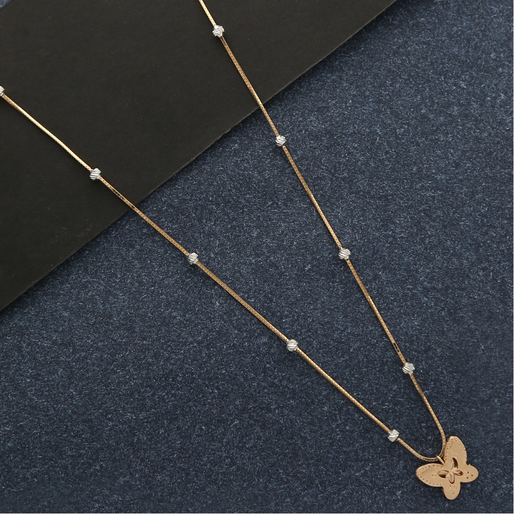 Rose gold butterfly chain