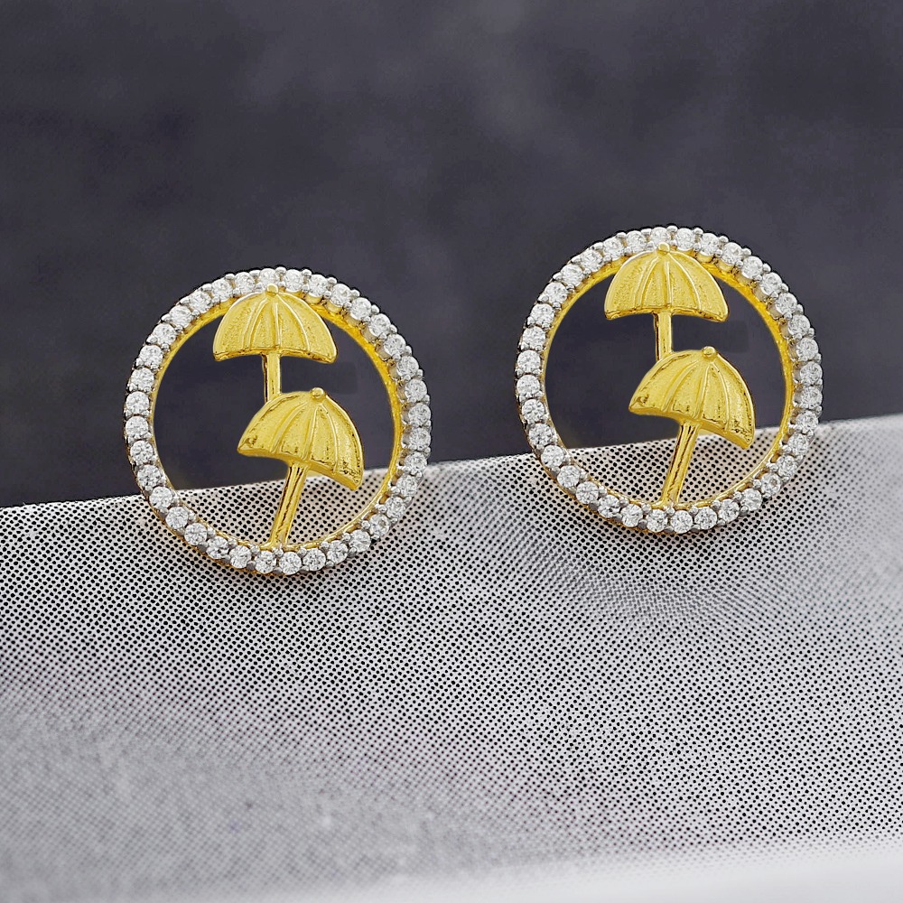 Tiny umbrella earring studs