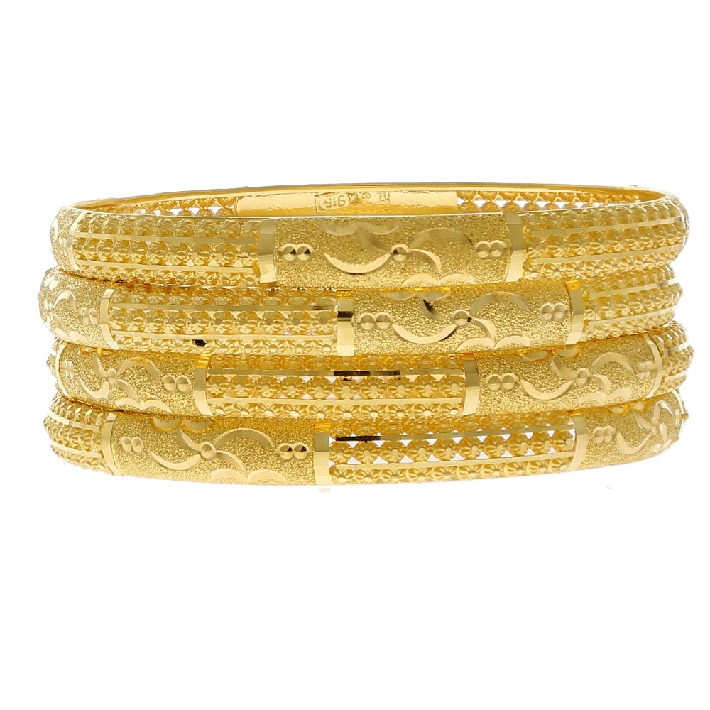 Eclectic gold bangle design