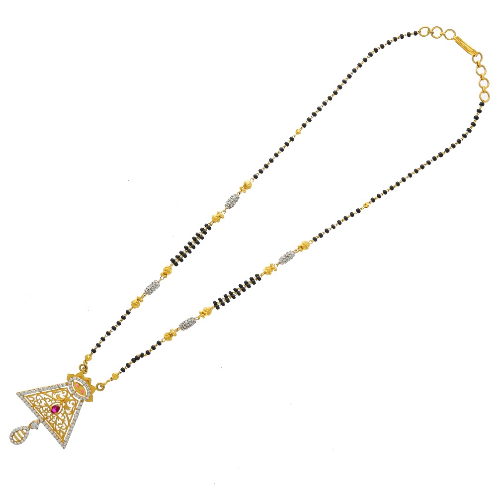 The stylish mangalsutra design in 22k