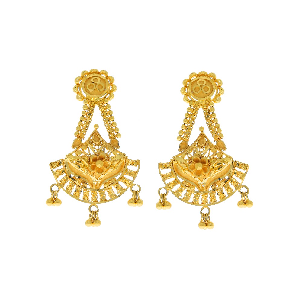 Flower pattern jhumkas