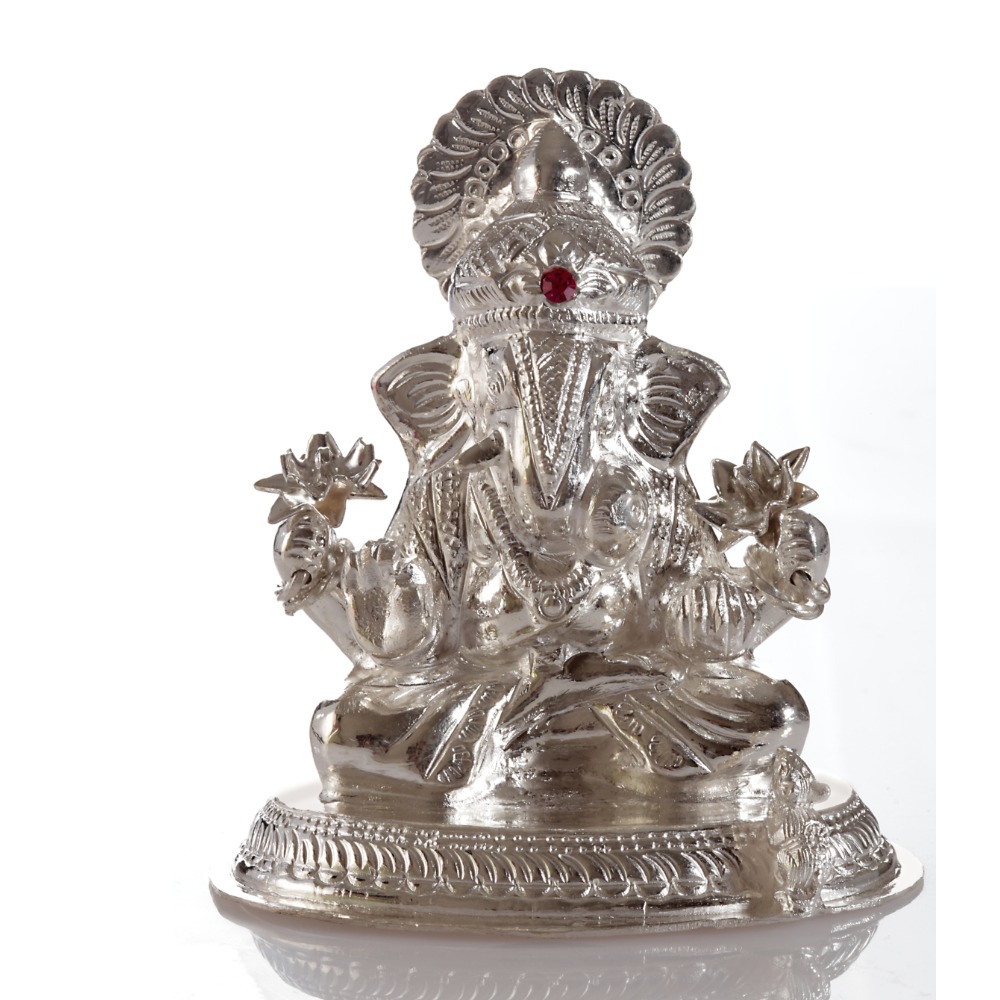 Silver ganesha idol