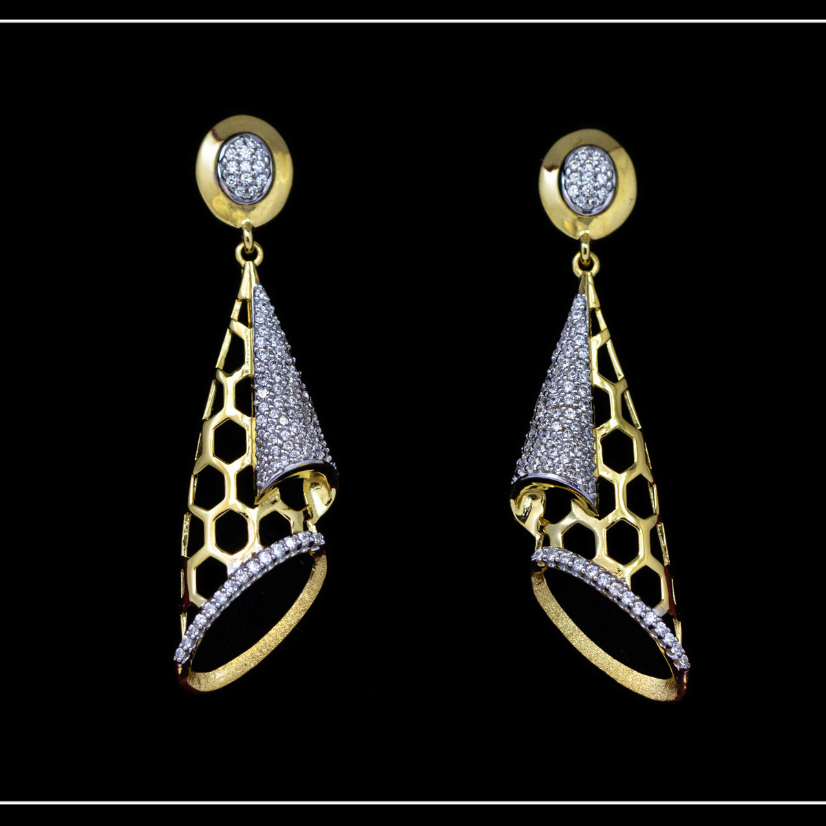 18K Rosegold Magnificient Hallmarked Earrings