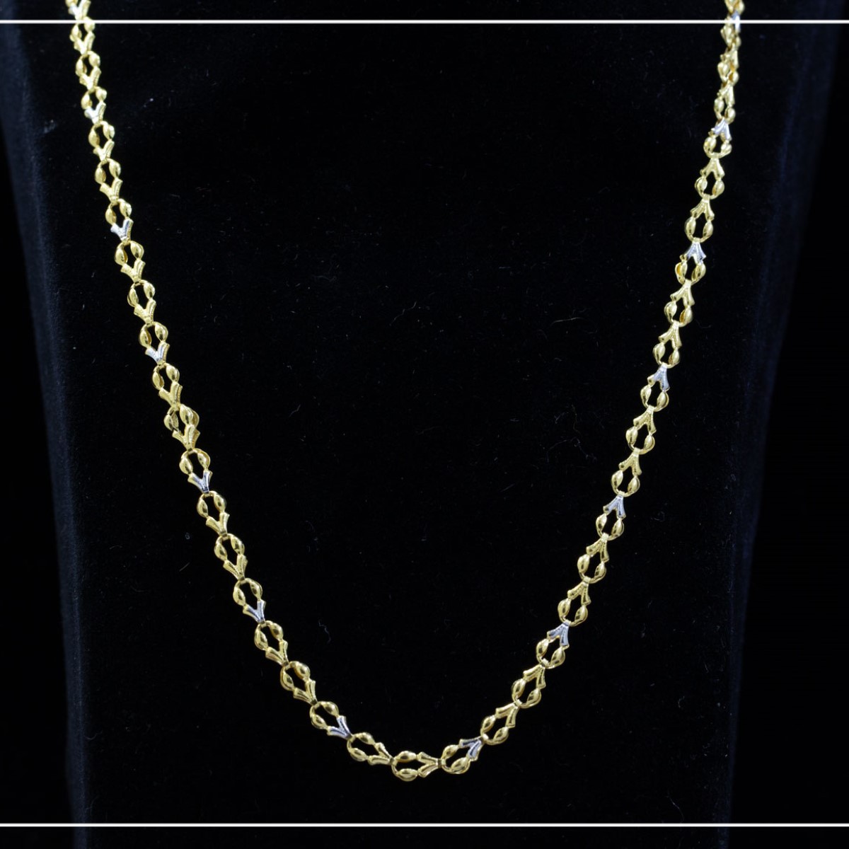 22K 2Tone Piece Hallmarked Chain