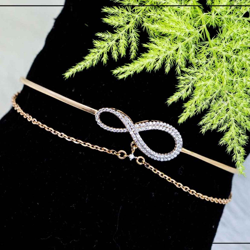 18K RoseGold Hallmarked Chain Kada Bracelet