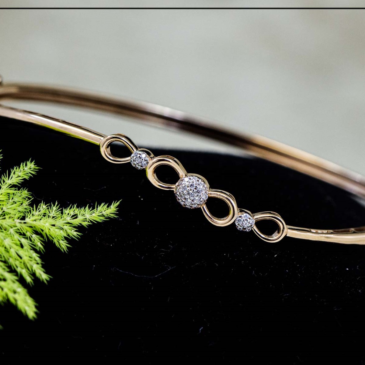 18K RoseGold Hallmarked Kada Bracelet