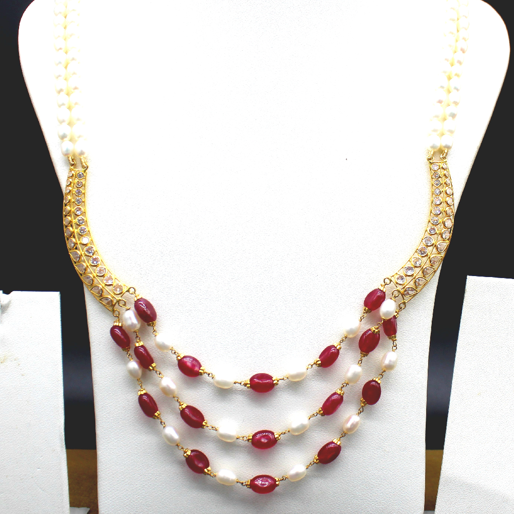 916 gold fancy 3 layer mala