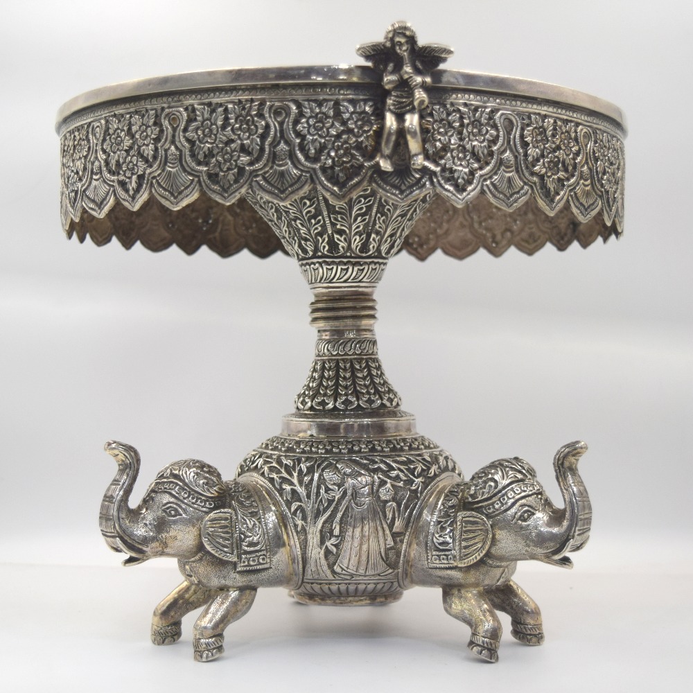 Silver Elephant Idols