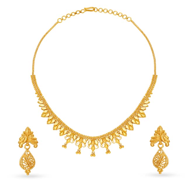 22k Gold Engagement Design Necklace Set