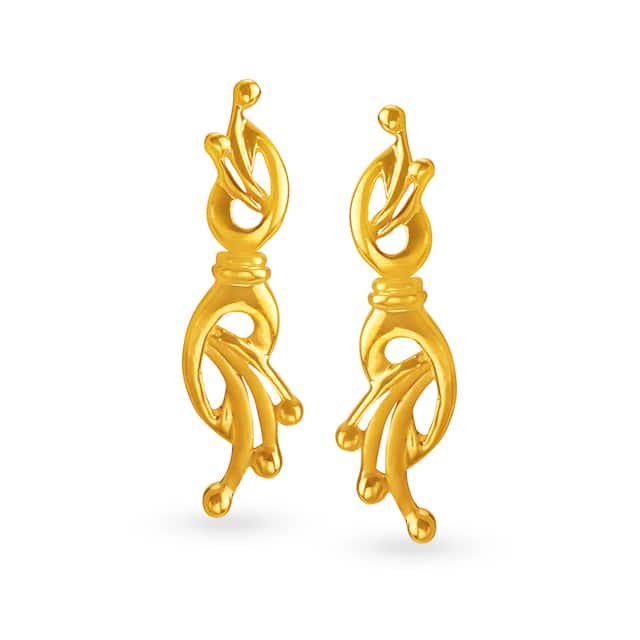 Gold Yellow Elite Daily Wear Earrings