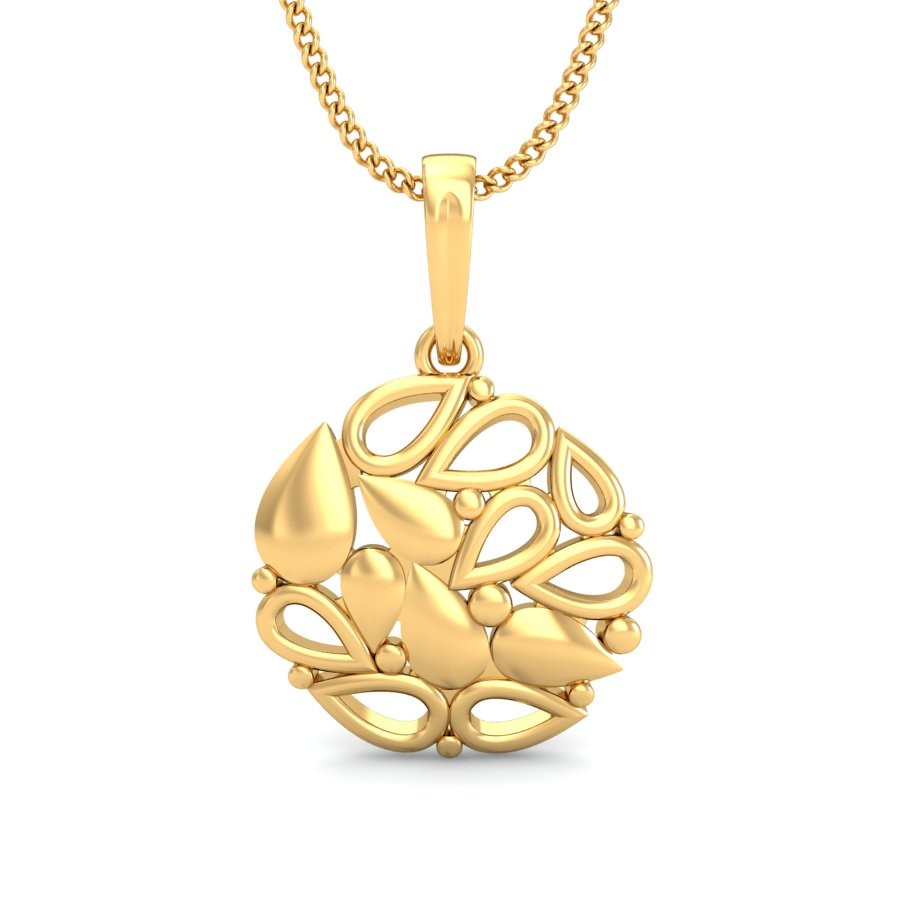 916 Gold Floral Pendant BPDP023