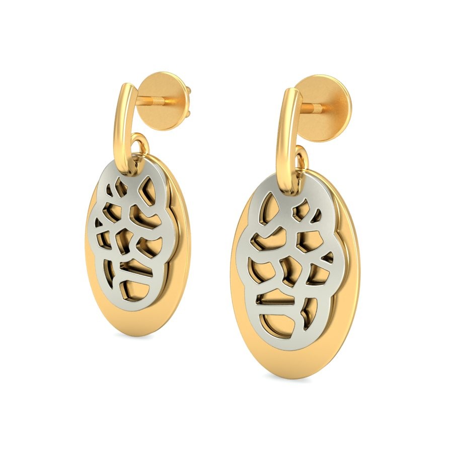 916 Gold Classy Earrings BERP022