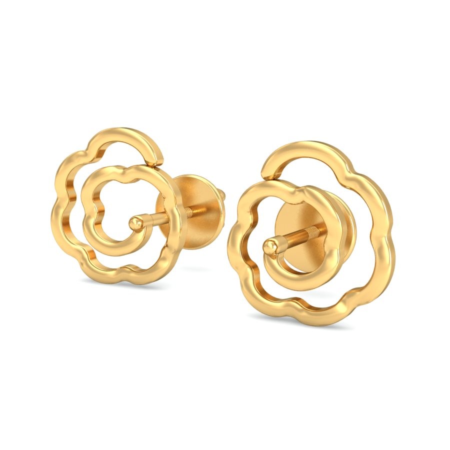 916 Gold Stylish Earrings BERP021