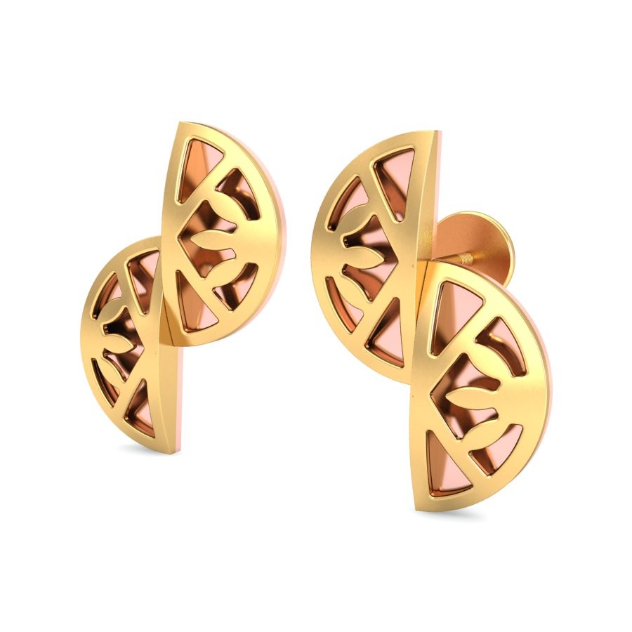 916 Gold Charm Earrings BERP006