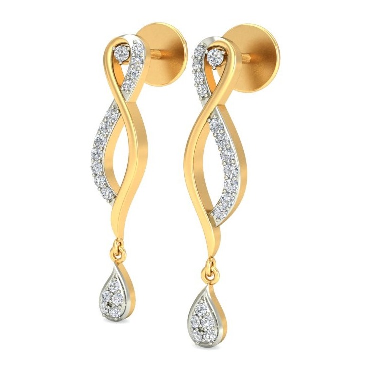 Gold delicate earring ber 058