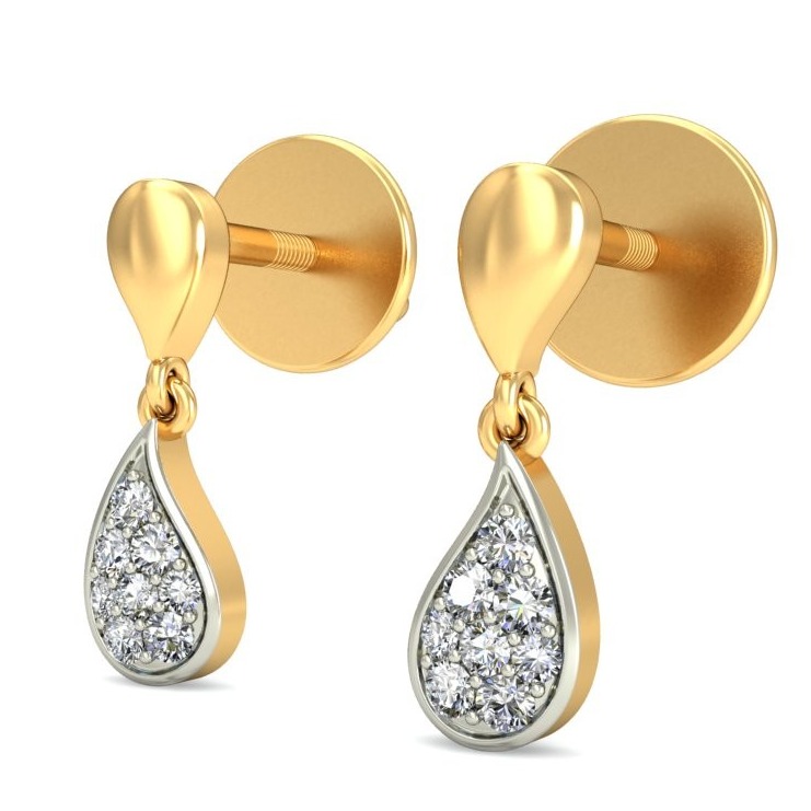Gold loopy bends earring ber 055