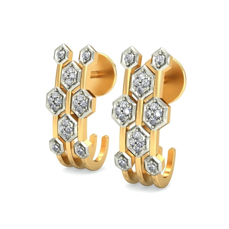 Gold stunning earring ber 043