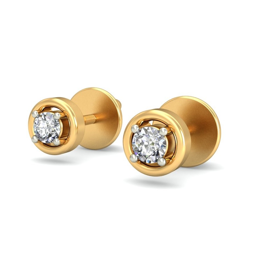 Gold cocktail diamond earrings ber 027