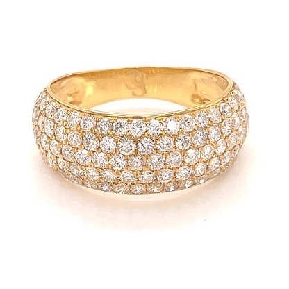 Iced Out Diamond Ring ,18K Gold ,  Best Design Ring