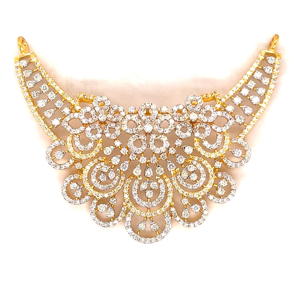 Natural diamond mangalsutra pendent