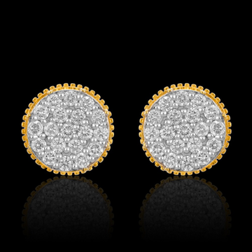 Gold enduring diamond earrings
